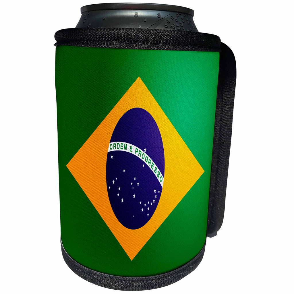 3dRose Flags - Brazil Flag - Can Cooler Bottle Wrap (cc_28231)