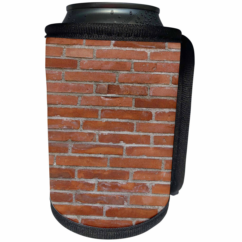 3dRose TDSwhite – Miscellaneous Photography - Brick Wall Bricklayer Masonry - Can Cooler Bottle Wrap (cc_285275)