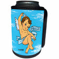 3dRose Angels - Angel Peace Brunet - Can Cooler Bottle Wrap (cc_2878)