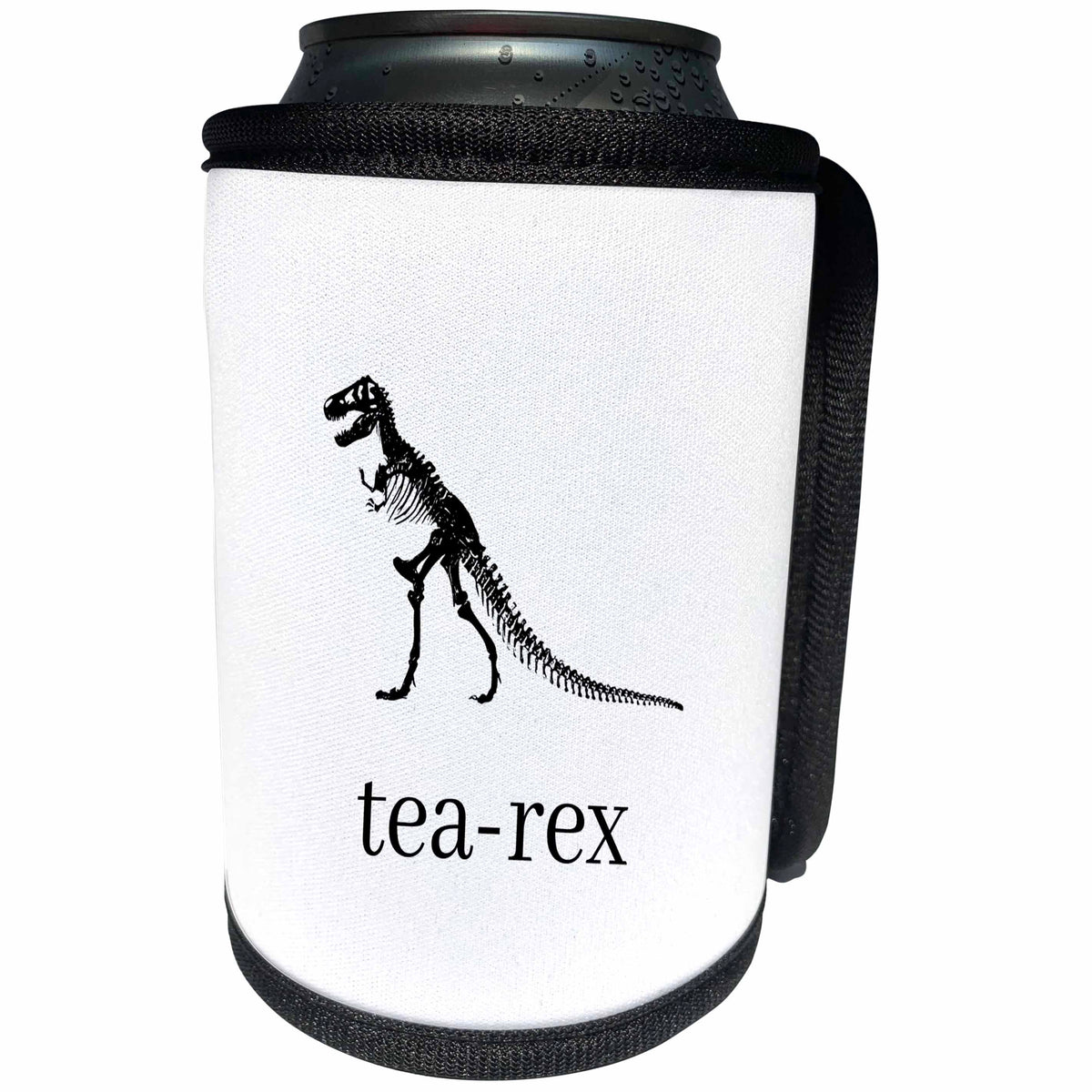 3dRose 3DRose Gabriella B - Quote - Image of Tea-Rex Quote - Can Cooler Bottle Wrap (cc_291226)