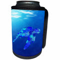 3dRose MacDonald Creative Studios – Turtles - Sea turtle swimming digital art for the endangered turtle. - Can Cooler Bottle Wrap (cc_295370)