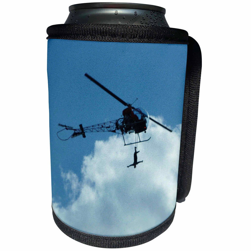 3dRose Florene Transportation - Helicopter Ride - Can Cooler Bottle Wrap (cc_29735)