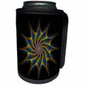 3dRose David Zydd - Colorful Abstract Designs - Abstract shining star fractal design - Can Cooler Bottle Wrap (cc_299797)