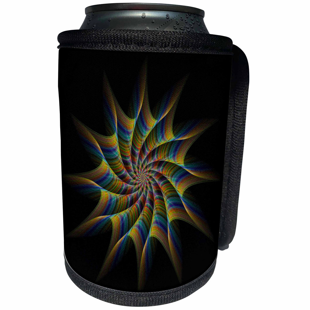 3dRose David Zydd - Colorful Abstract Designs - Abstract shining star fractal design - Can Cooler Bottle Wrap (cc_299797)
