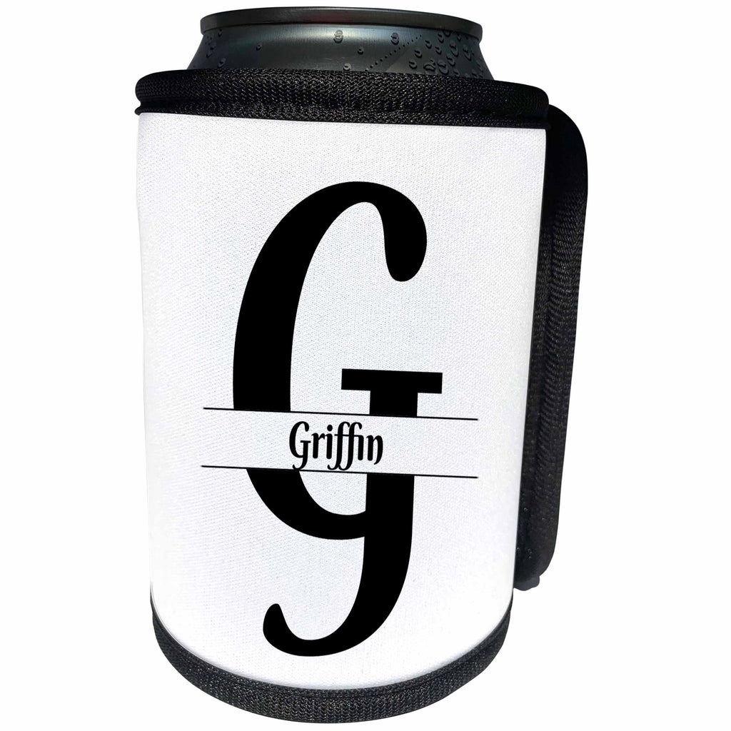 3dRose BrooklynMeme Monograms - Bold Script Monogram G - Griffin - Can Cooler Bottle Wrap (cc_304975)