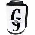 3dRose BrooklynMeme Monograms - Bold Script Monogram G - Griffin - Can Cooler Bottle Wrap (cc_304975)
