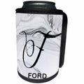 3dRose BrooklynMeme Monograms - White Marble Monogram E - Edwards - Can Cooler Bottle Wrap (cc_305063)
