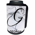 3dRose BrooklynMeme Monograms - White Marble Monogram G - George - Can Cooler Bottle Wrap (cc_305438)
