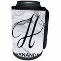 3dRose BrooklynMeme Monograms - White Marble Monogram H - Hernandez - Can Cooler Bottle Wrap (cc_305446)