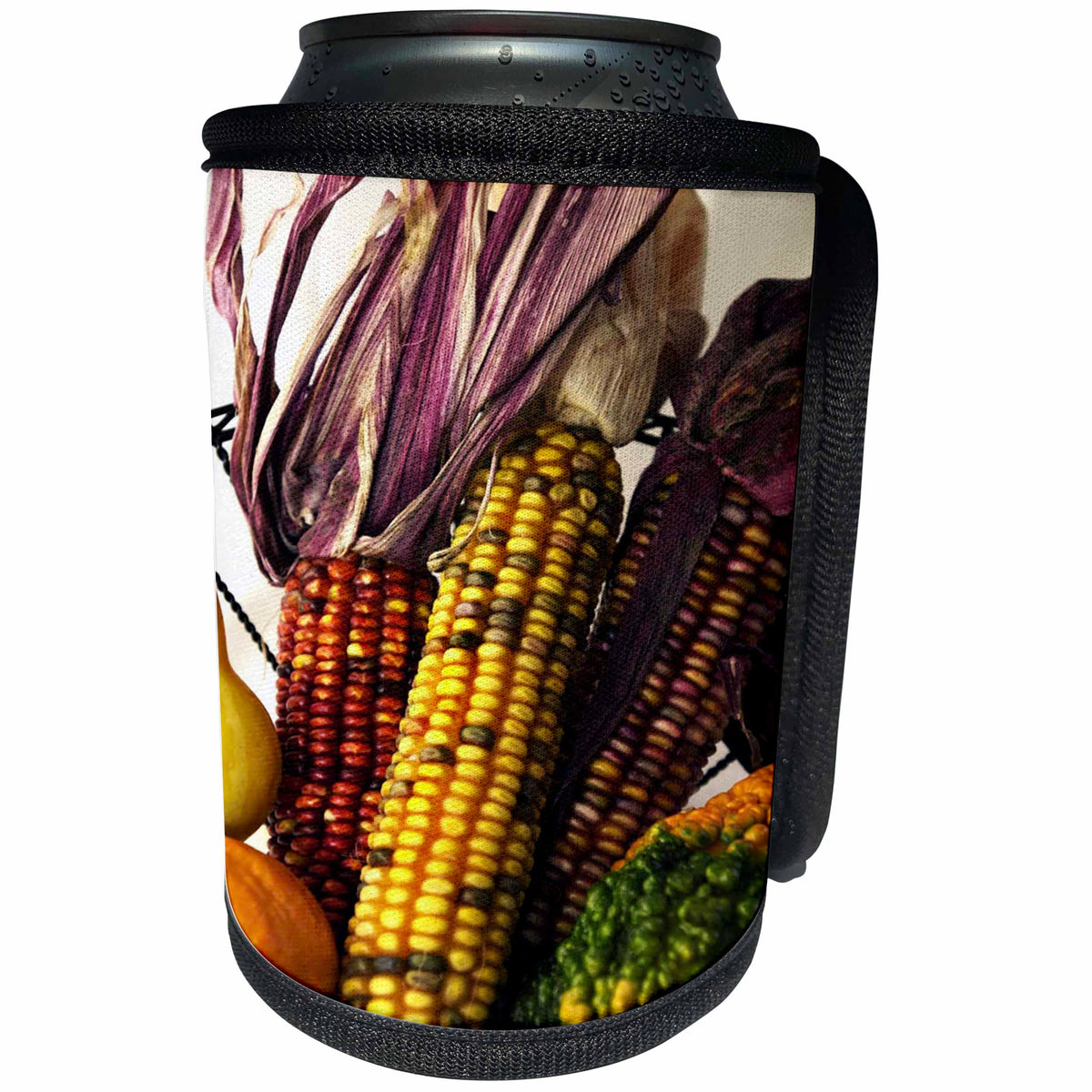 3dRose Florene Still Life - Indian Corn - Can Cooler Bottle Wrap (cc_30619)