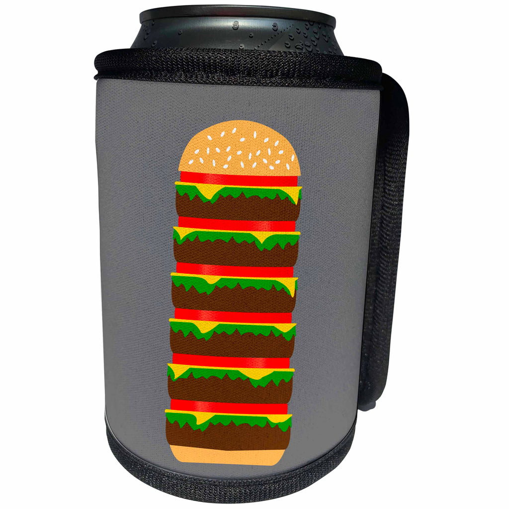 3dRose Supersized Cheeseburger - Can Cooler Bottle Wrap (cc_310672)