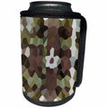 3dRose Florene Cubeism Art - Army March - Can Cooler Bottle Wrap (cc_31145)
