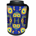 3dRose Florene Decorative - Peacock Feathers II - Can Cooler Bottle Wrap (cc_31183)