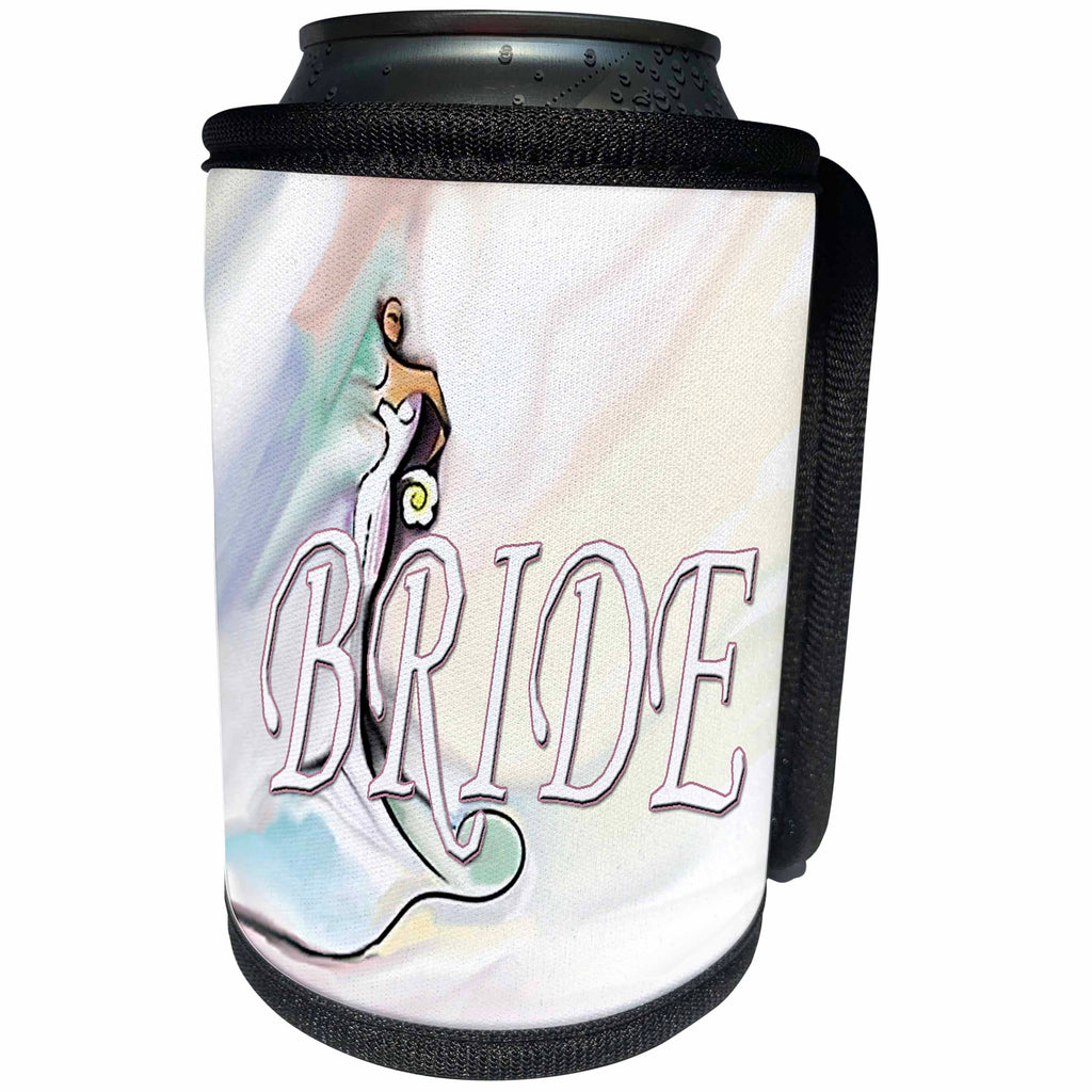 3dRose Wedding - Bride - Can Cooler Bottle Wrap (cc_3119)