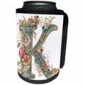 3dRose Fancy Floral Flourish Monogram Initial K - Can Cooler Bottle Wrap (cc-382471)