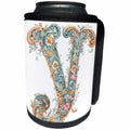 3dRose Fancy Floral Flourish Monogram Initial Y - Can Cooler Bottle Wrap (cc-382481)