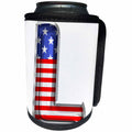 3dRose Stars and Stripes Monogram Initial L - Can Cooler Bottle Wrap (cc-382492)