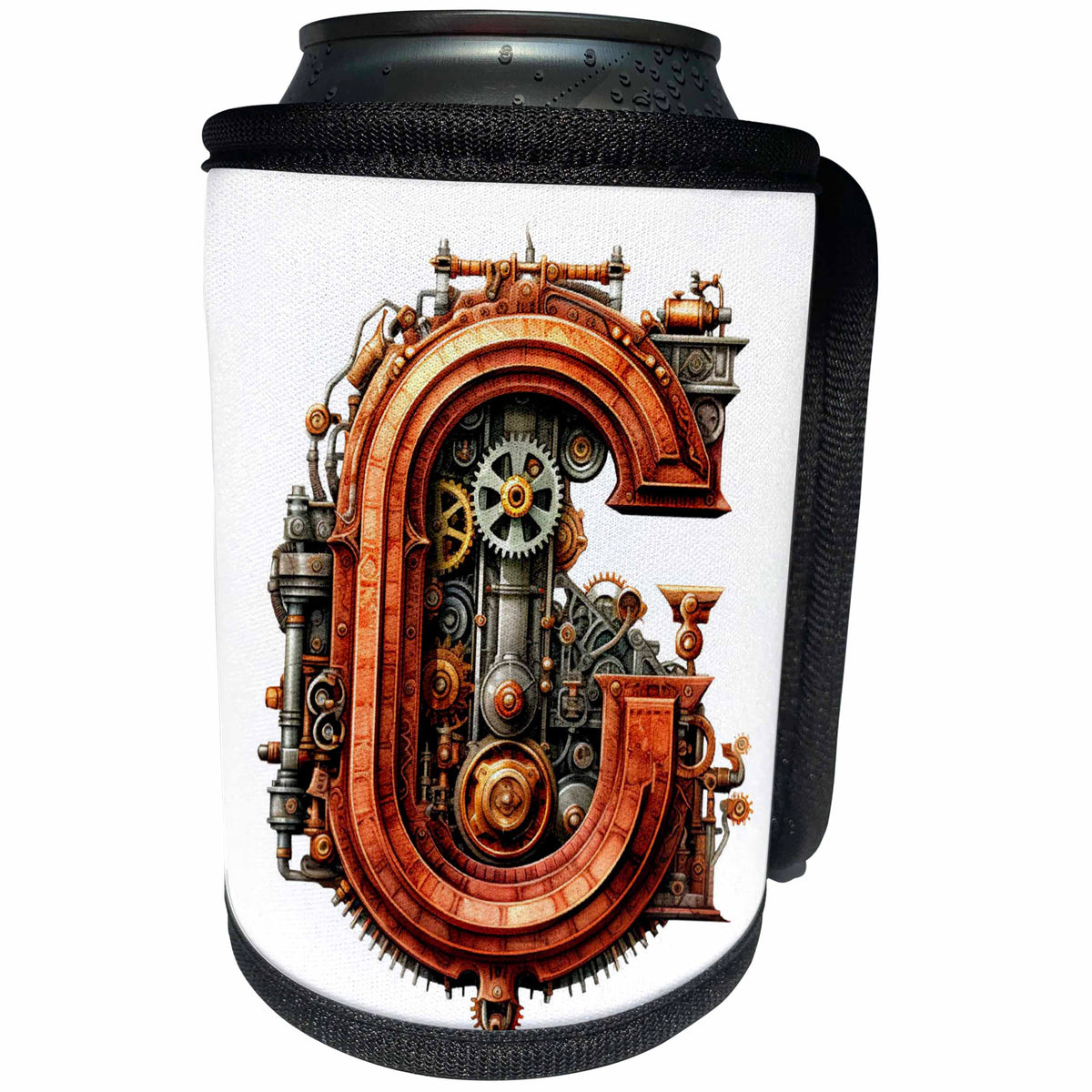 3dRose Steampunk Monogram Initial C - Can Cooler Bottle Wrap (cc-382505)