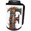 3dRose Steampunk Monogram Initial F - Can Cooler Bottle Wrap (cc-382507)