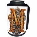 3dRose Steampunk Monogram Initial M - Can Cooler Bottle Wrap (cc-382513)