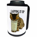 3dRose Lapping It Up Cute Tabby Drinking Milk From A Glass - Can Cooler Bottle Wrap (cc-382620)