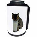 3dRose Cat Stealing Milk From A Glass - Can Cooler Bottle Wrap (cc-382621)