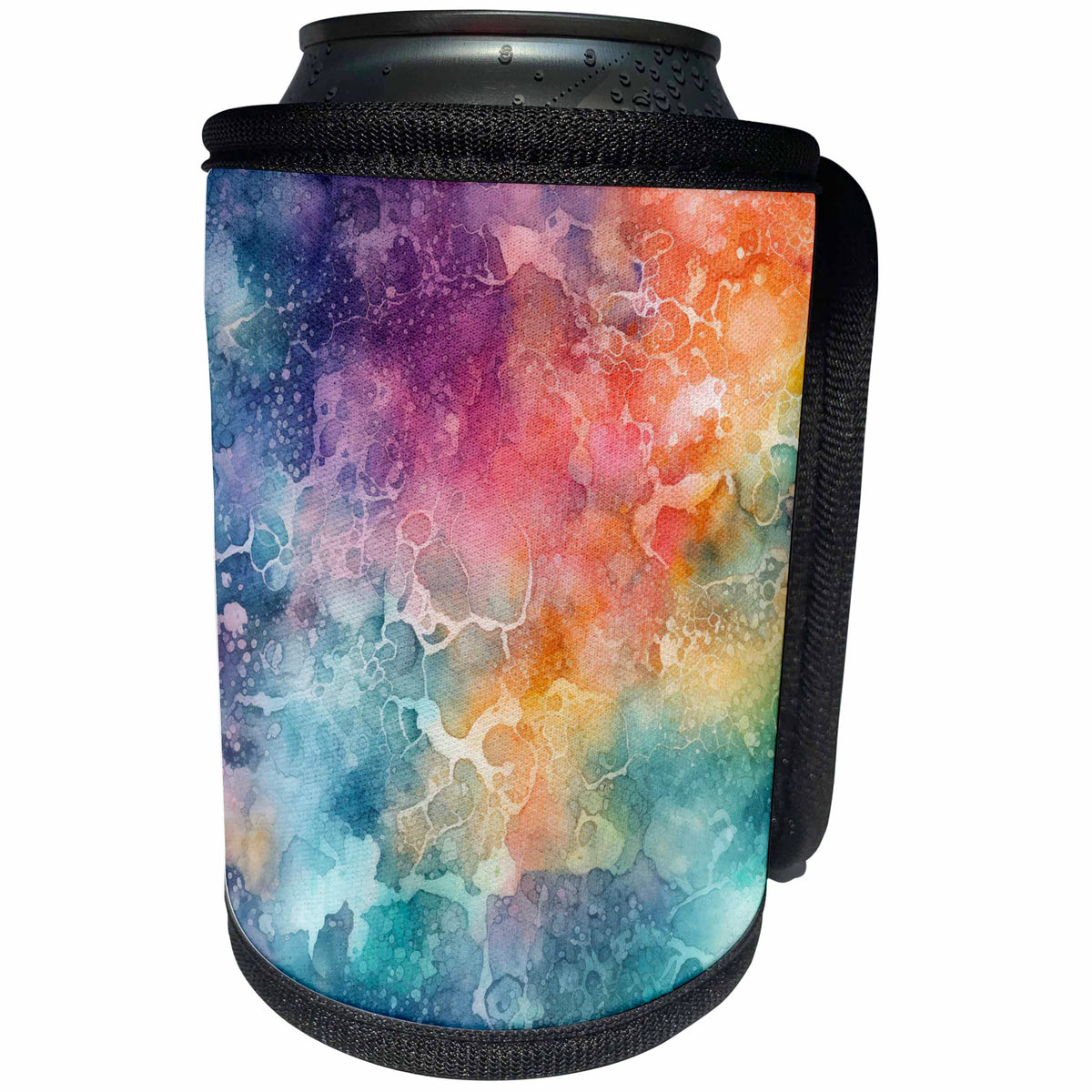 3dRose Rainbow Abstract Background - Can Cooler Bottle Wrap (cc-382797)