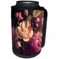 3dRose Modern Peach and Pink Flower Background - Can Cooler Bottle Wrap (cc-382816)