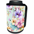 3dRose Pretty Pastel Floral Background - Can Cooler Bottle Wrap (cc-382822)