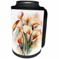 3dRose Pretty Orange Calla Lily Art Backgrounds - Can Cooler Bottle Wrap (cc-382823)