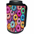 3dRose Colorful Donut Background - Can Cooler Bottle Wrap (cc-382849)