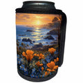 3dRose Floral Sunset Ocean Scene - Can Cooler Bottle Wrap (cc-382852)