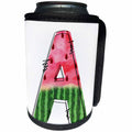 3dRose Cute Watermelon Monogram A - Can Cooler Bottle Wrap (cc-383087)