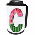 3dRose Cute Watermelon Monogram C - Can Cooler Bottle Wrap (cc-383089)