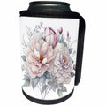 3dRose Blush Pink Flower Illustration - Can Cooler Bottle Wrap (cc-383248)