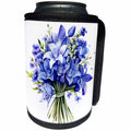 3dRose Pretty Blue Bell Flower Illustration - Can Cooler Bottle Wrap (cc-383249)