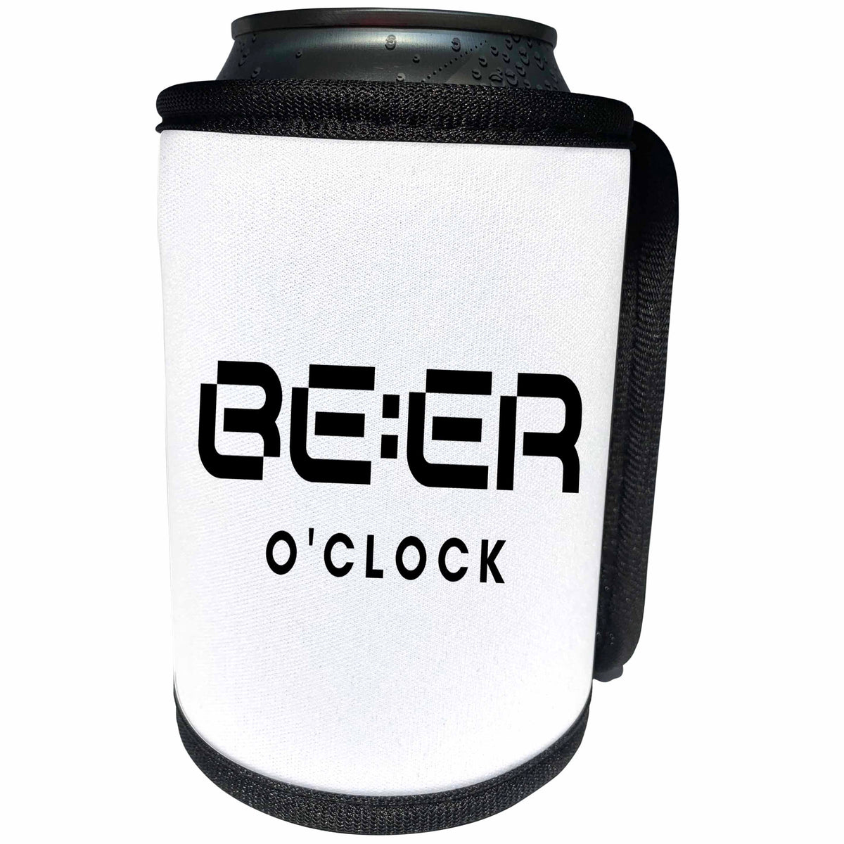 3dRose Simple Text of Beer oclock - Can Cooler Bottle Wrap (cc-383514)