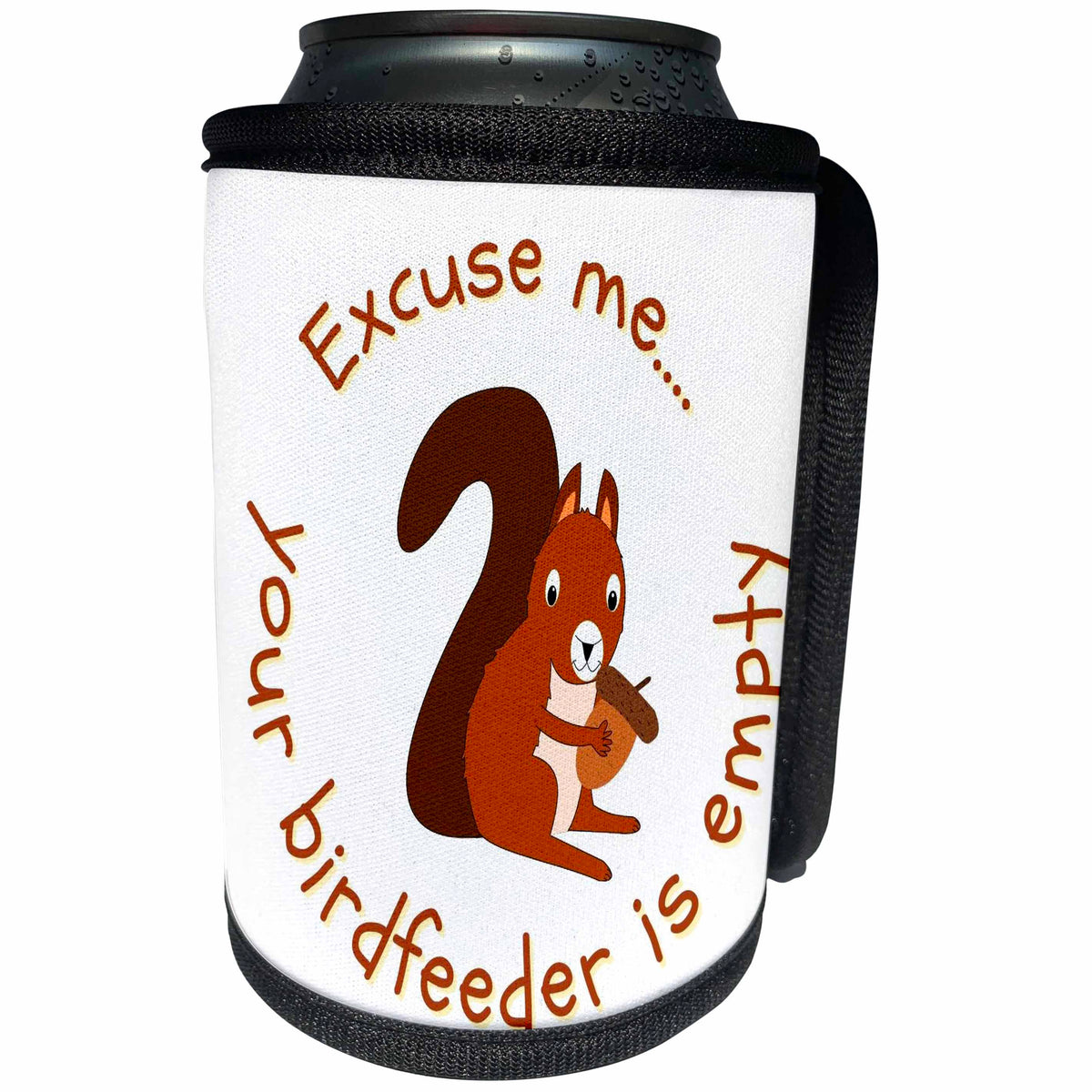 3dRose Image of a Squirrel with Funny Text - Can Cooler Bottle Wrap (cc-383535)