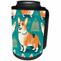 3dRose Mid-Century Modern Corgi - Can Cooler Bottle Wrap (cc-383884)