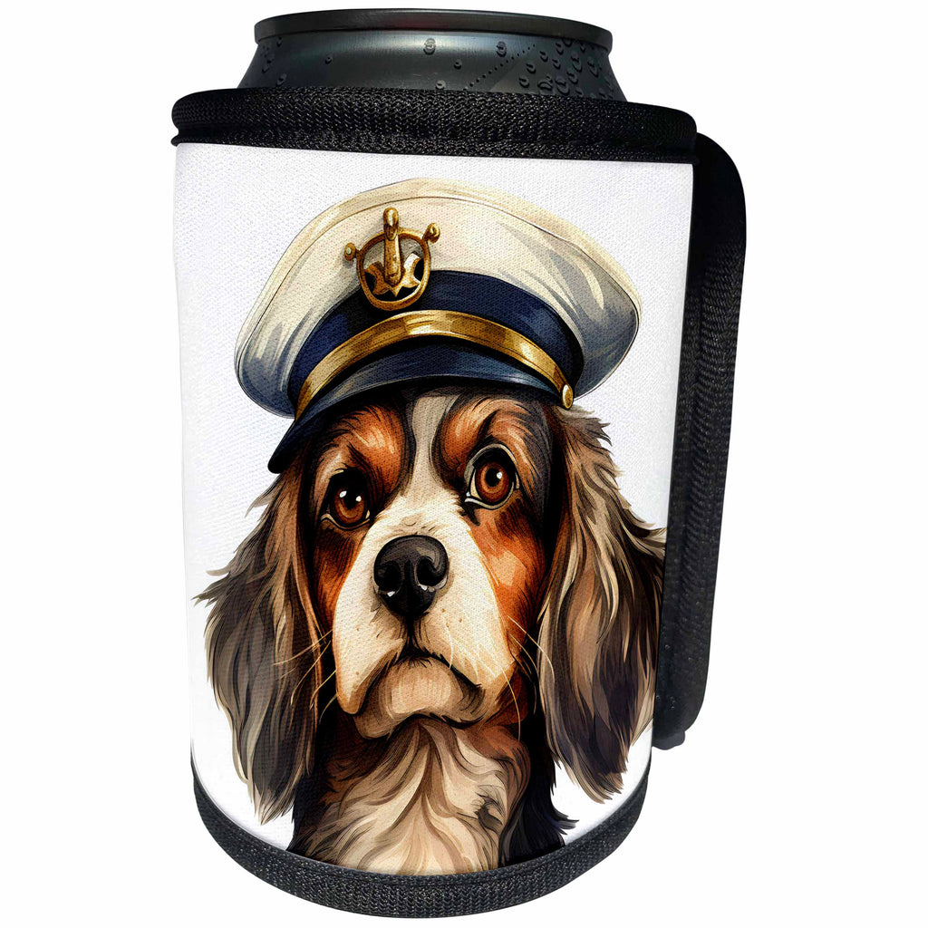 3dRose Cute Sailor Dog Illustration - Can Cooler Bottle Wrap (cc-384159)