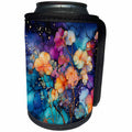 3dRose Modern Ink Wash Flower Background - Can Cooler Bottle Wrap (cc-384187)