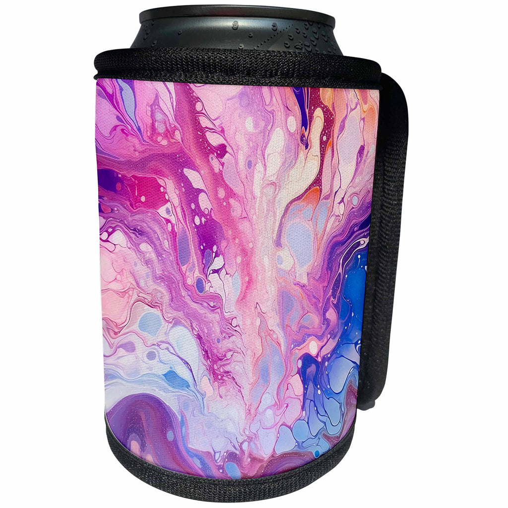 3dRose Pink Ethereal Fantasy Background - Can Cooler Bottle Wrap (cc-384189)