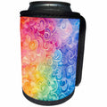 3dRose Pretty Rainbow Curls Background - Can Cooler Bottle Wrap (cc-384190)
