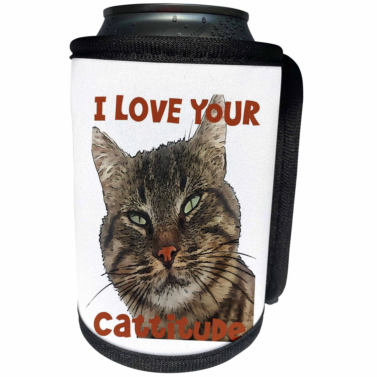3dRose I Love Your Cattitude - Can Cooler Bottle Wrap (cc-384296)