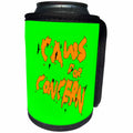 3dRose Halloween Ravens Caws For Concern Fun Pun Orange Text - Can Cooler Bottle Wrap (cc-384351)