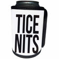 3dRose Word Scramble - TICE NITS BW - Can Cooler Bottle Wrap (cc-384498)