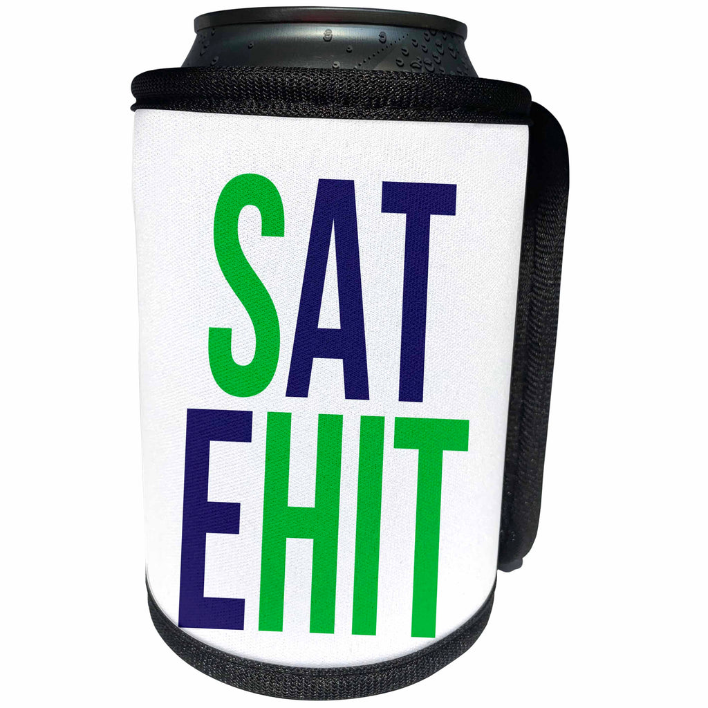 3dRose Word Scramble - SAT EHIT COLOR - Can Cooler Bottle Wrap (cc-384511)