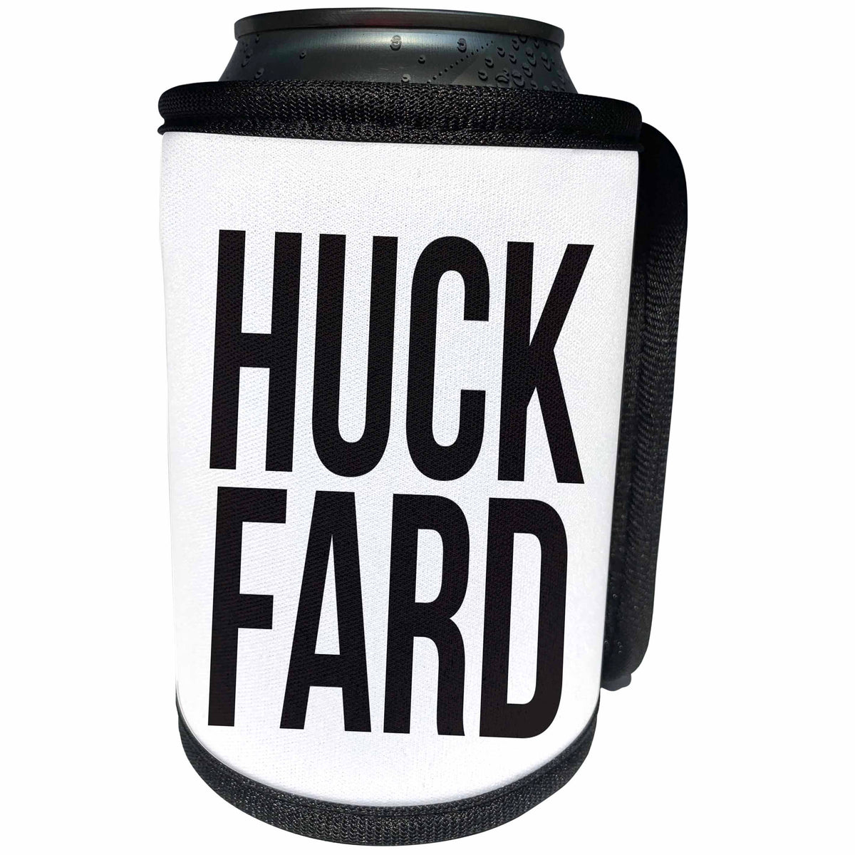 3dRose Word Scramble - HUCK FARD BW - Can Cooler Bottle Wrap (cc-384522)