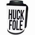 3dRose Word Scramble - HUCK FOLE BW - Can Cooler Bottle Wrap (cc-384526)