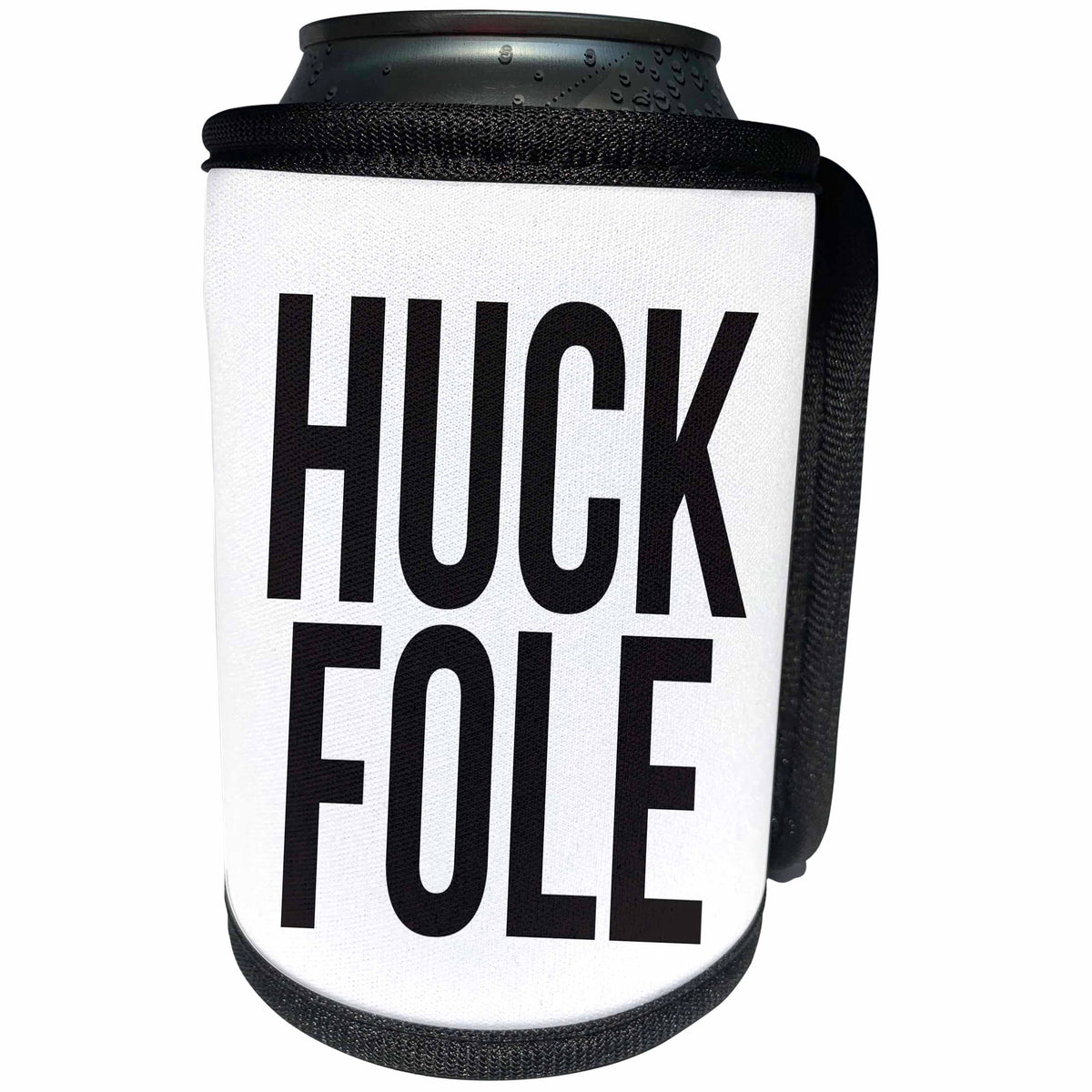 3dRose Word Scramble - HUCK FOLE BW - Can Cooler Bottle Wrap (cc-384526)